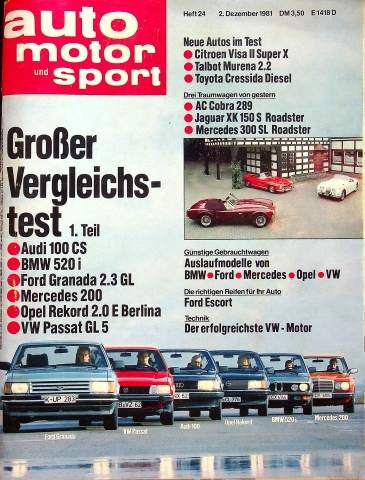 Deckblatt Auto Motor und Sport (24/1981)